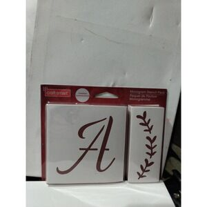 Craft Smart Oversized Monogram Stencil Pack 108 Piece Upper Lower Case Surrounds